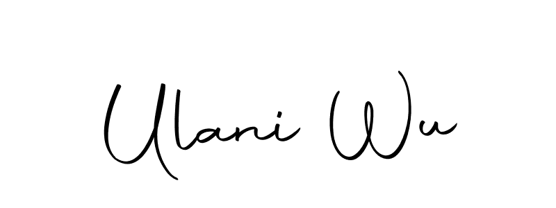 Ulani Wu stylish signature style. Best Handwritten Sign (Autography-DOLnW) for my name. Handwritten Signature Collection Ideas for my name Ulani Wu. Ulani Wu signature style 10 images and pictures png