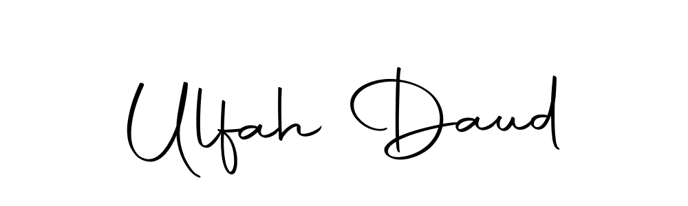 Create a beautiful signature design for name Ulfah Daud. With this signature (Autography-DOLnW) fonts, you can make a handwritten signature for free. Ulfah Daud signature style 10 images and pictures png