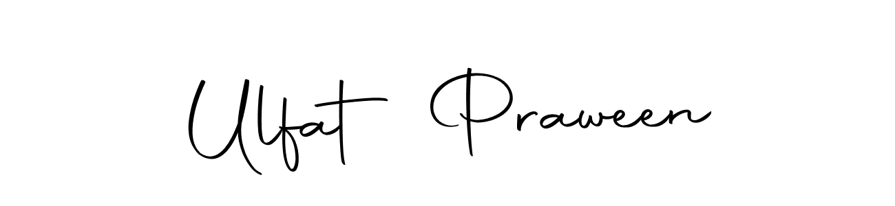 Ulfat Praween stylish signature style. Best Handwritten Sign (Autography-DOLnW) for my name. Handwritten Signature Collection Ideas for my name Ulfat Praween. Ulfat Praween signature style 10 images and pictures png