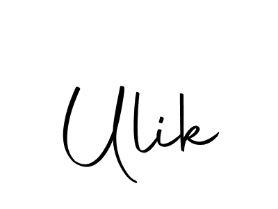 Use a signature maker to create a handwritten signature online. With this signature software, you can design (Autography-DOLnW) your own signature for name Ulik. Ulik signature style 10 images and pictures png