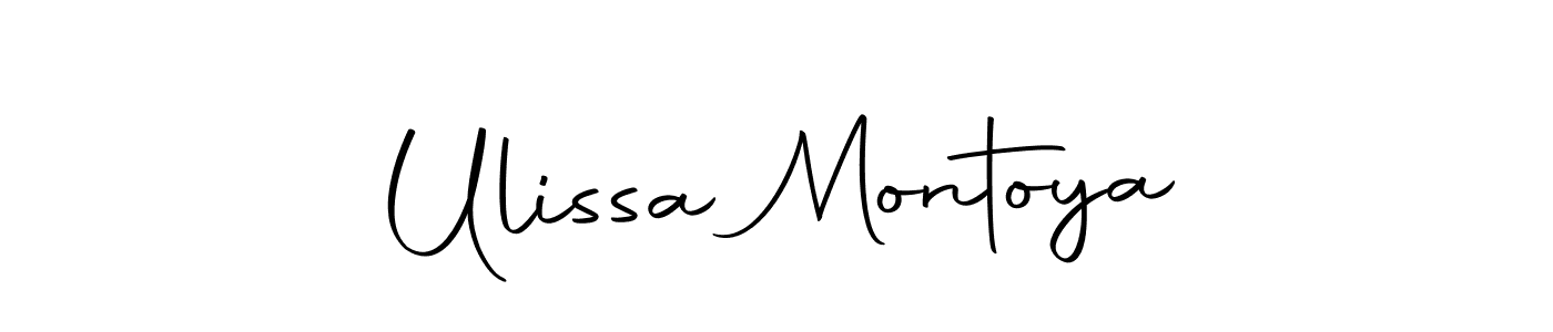 Make a short Ulissa Montoya signature style. Manage your documents anywhere anytime using Autography-DOLnW. Create and add eSignatures, submit forms, share and send files easily. Ulissa Montoya signature style 10 images and pictures png