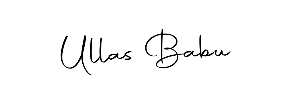 The best way (Autography-DOLnW) to make a short signature is to pick only two or three words in your name. The name Ullas Babu include a total of six letters. For converting this name. Ullas Babu signature style 10 images and pictures png