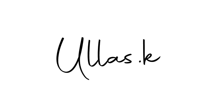 Similarly Autography-DOLnW is the best handwritten signature design. Signature creator online .You can use it as an online autograph creator for name Ullas.k. Ullas.k signature style 10 images and pictures png