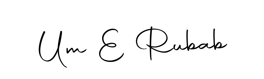 The best way (Autography-DOLnW) to make a short signature is to pick only two or three words in your name. The name Um E Rubab include a total of six letters. For converting this name. Um E Rubab signature style 10 images and pictures png