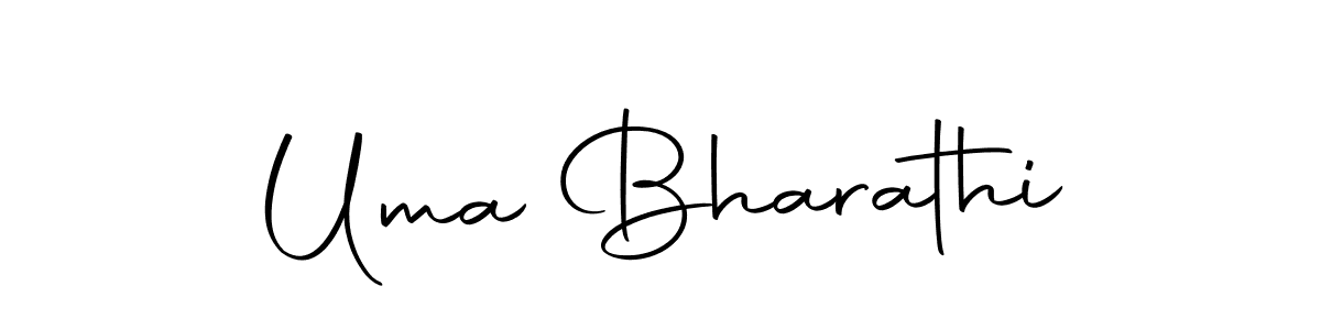 Use a signature maker to create a handwritten signature online. With this signature software, you can design (Autography-DOLnW) your own signature for name Uma Bharathi. Uma Bharathi signature style 10 images and pictures png