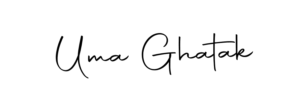 How to make Uma Ghatak name signature. Use Autography-DOLnW style for creating short signs online. This is the latest handwritten sign. Uma Ghatak signature style 10 images and pictures png