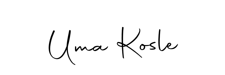 The best way (Autography-DOLnW) to make a short signature is to pick only two or three words in your name. The name Uma Kosle include a total of six letters. For converting this name. Uma Kosle signature style 10 images and pictures png