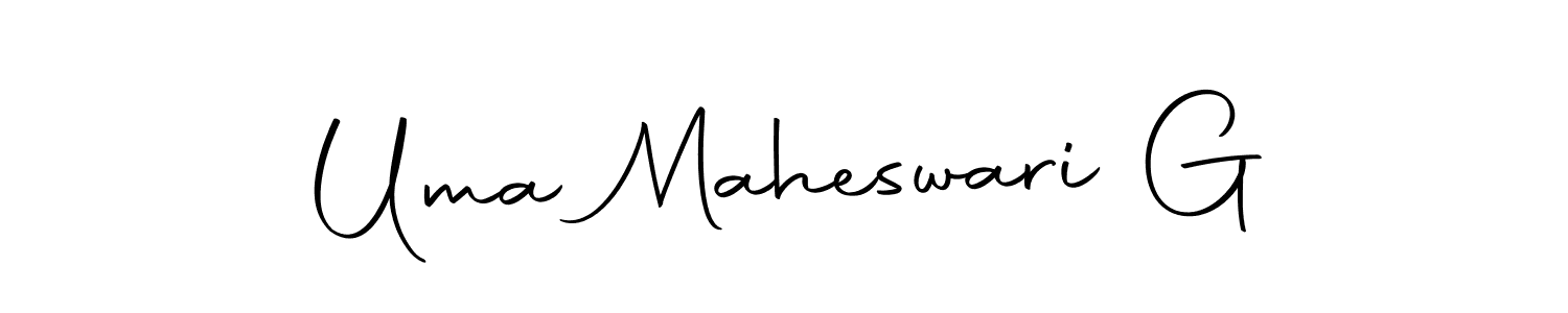 Create a beautiful signature design for name Uma Maheswari G. With this signature (Autography-DOLnW) fonts, you can make a handwritten signature for free. Uma Maheswari G signature style 10 images and pictures png