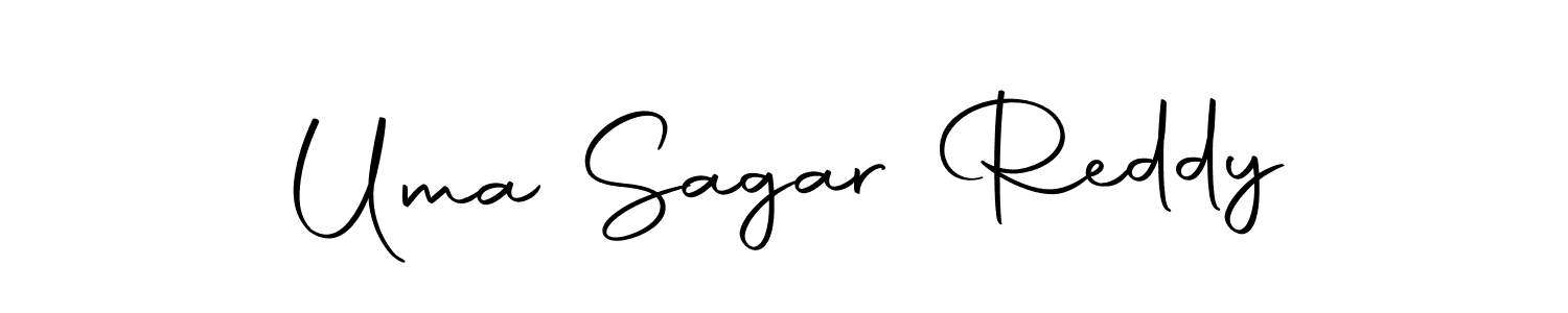 How to make Uma Sagar Reddy name signature. Use Autography-DOLnW style for creating short signs online. This is the latest handwritten sign. Uma Sagar Reddy signature style 10 images and pictures png