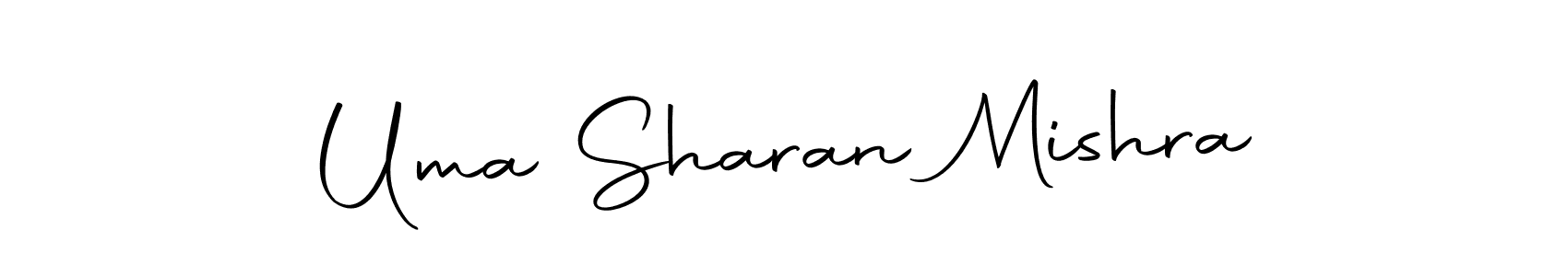 How to make Uma Sharan Mishra name signature. Use Autography-DOLnW style for creating short signs online. This is the latest handwritten sign. Uma Sharan Mishra signature style 10 images and pictures png