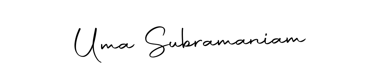 How to make Uma Subramaniam name signature. Use Autography-DOLnW style for creating short signs online. This is the latest handwritten sign. Uma Subramaniam signature style 10 images and pictures png