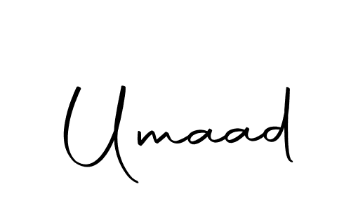 Create a beautiful signature design for name Umaad. With this signature (Autography-DOLnW) fonts, you can make a handwritten signature for free. Umaad signature style 10 images and pictures png