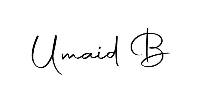 You should practise on your own different ways (Autography-DOLnW) to write your name (Umaid B) in signature. don't let someone else do it for you. Umaid B signature style 10 images and pictures png
