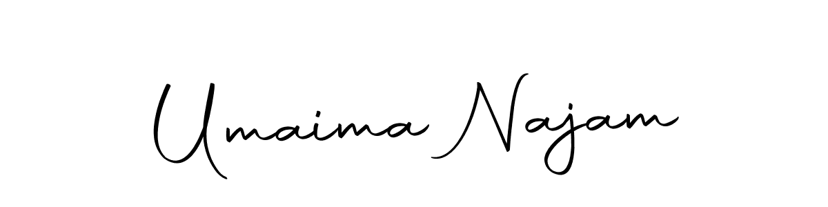 The best way (Autography-DOLnW) to make a short signature is to pick only two or three words in your name. The name Umaima Najam include a total of six letters. For converting this name. Umaima Najam signature style 10 images and pictures png