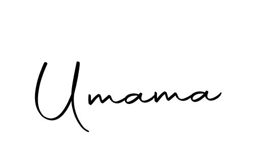 Use a signature maker to create a handwritten signature online. With this signature software, you can design (Autography-DOLnW) your own signature for name Umama. Umama signature style 10 images and pictures png