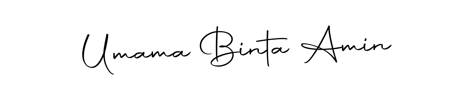 How to make Umama Binta Amin name signature. Use Autography-DOLnW style for creating short signs online. This is the latest handwritten sign. Umama Binta Amin signature style 10 images and pictures png