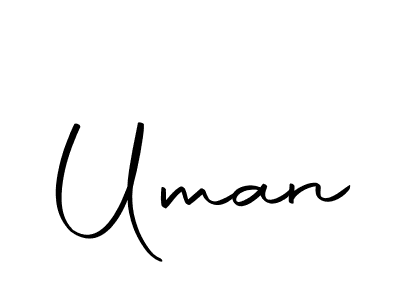 The best way (Autography-DOLnW) to make a short signature is to pick only two or three words in your name. The name Uman include a total of six letters. For converting this name. Uman signature style 10 images and pictures png