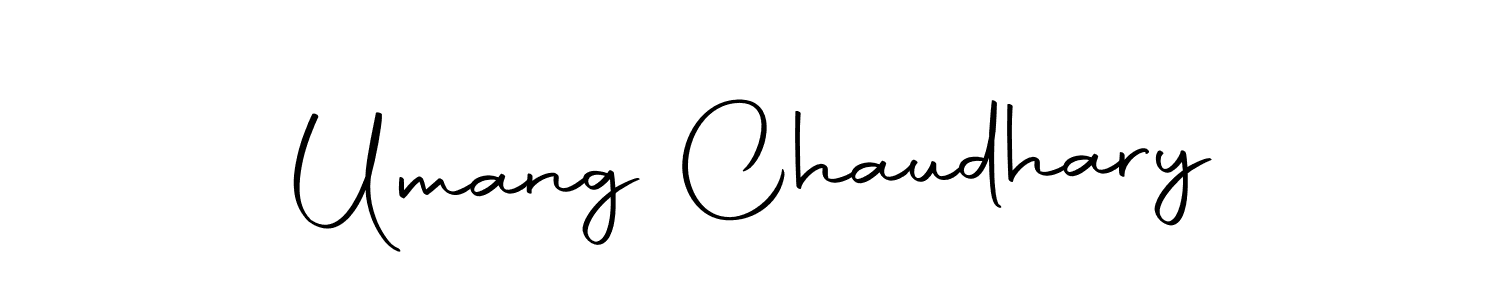 How to make Umang Chaudhary name signature. Use Autography-DOLnW style for creating short signs online. This is the latest handwritten sign. Umang Chaudhary signature style 10 images and pictures png