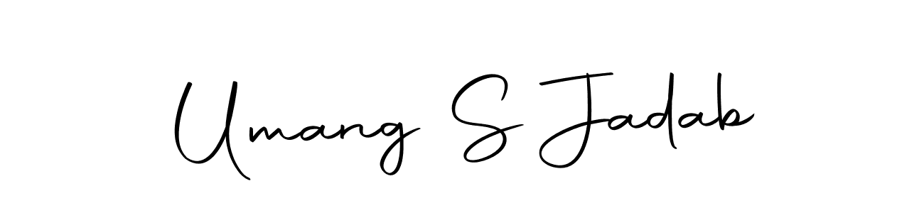 Use a signature maker to create a handwritten signature online. With this signature software, you can design (Autography-DOLnW) your own signature for name Umang S Jadab. Umang S Jadab signature style 10 images and pictures png