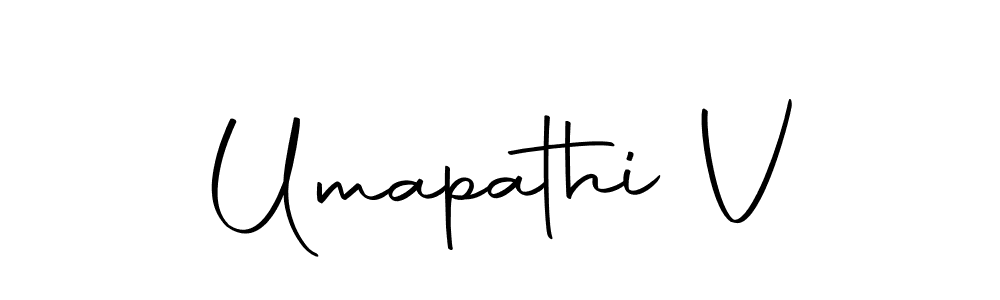 Create a beautiful signature design for name Umapathi V. With this signature (Autography-DOLnW) fonts, you can make a handwritten signature for free. Umapathi V signature style 10 images and pictures png