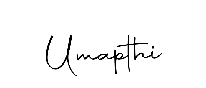 Make a beautiful signature design for name Umapthi. With this signature (Autography-DOLnW) style, you can create a handwritten signature for free. Umapthi signature style 10 images and pictures png
