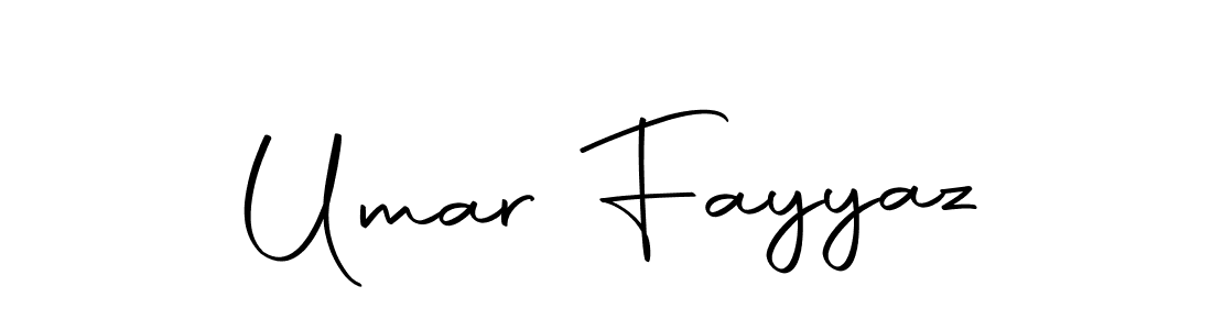 How to make Umar Fayyaz name signature. Use Autography-DOLnW style for creating short signs online. This is the latest handwritten sign. Umar Fayyaz signature style 10 images and pictures png