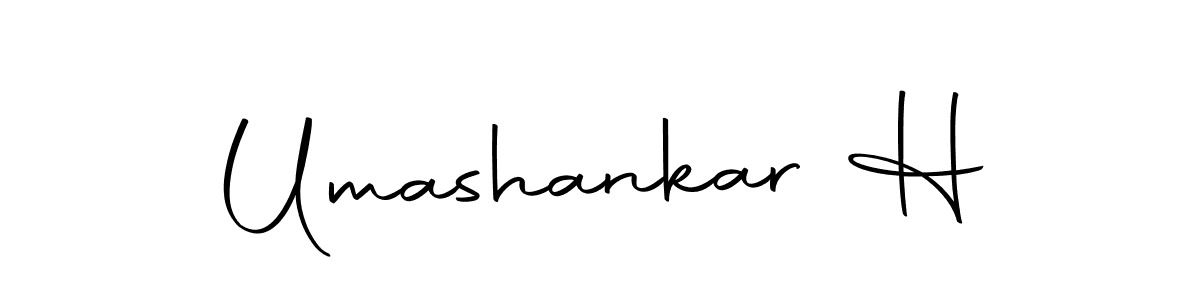 Create a beautiful signature design for name Umashankar H. With this signature (Autography-DOLnW) fonts, you can make a handwritten signature for free. Umashankar H signature style 10 images and pictures png