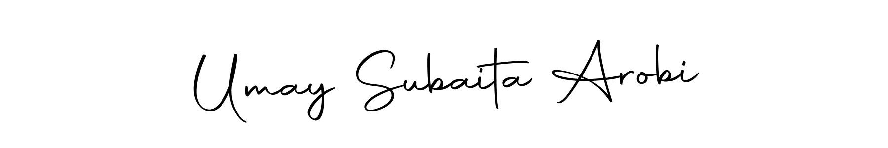 You should practise on your own different ways (Autography-DOLnW) to write your name (Umay Subaita Arobi) in signature. don't let someone else do it for you. Umay Subaita Arobi signature style 10 images and pictures png