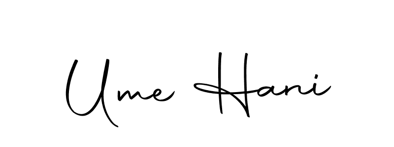 Use a signature maker to create a handwritten signature online. With this signature software, you can design (Autography-DOLnW) your own signature for name Ume Hani. Ume Hani signature style 10 images and pictures png