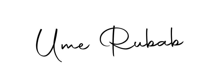 Ume Rubab stylish signature style. Best Handwritten Sign (Autography-DOLnW) for my name. Handwritten Signature Collection Ideas for my name Ume Rubab. Ume Rubab signature style 10 images and pictures png