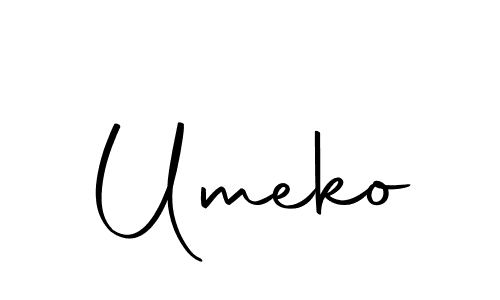 Create a beautiful signature design for name Umeko. With this signature (Autography-DOLnW) fonts, you can make a handwritten signature for free. Umeko signature style 10 images and pictures png