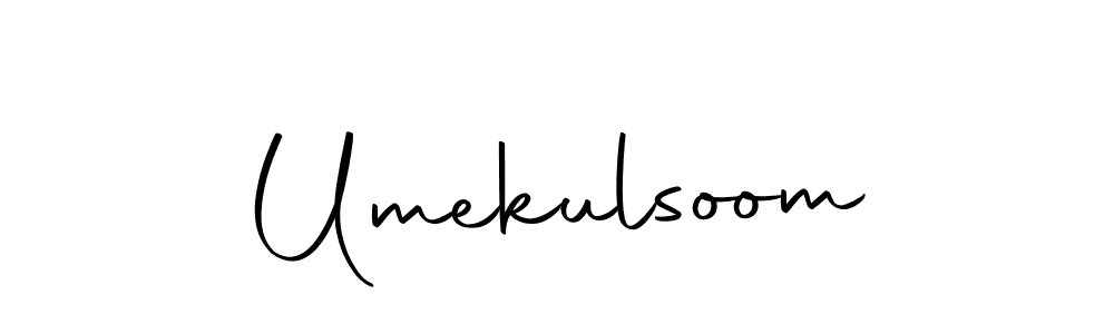 Use a signature maker to create a handwritten signature online. With this signature software, you can design (Autography-DOLnW) your own signature for name Umekulsoom. Umekulsoom signature style 10 images and pictures png