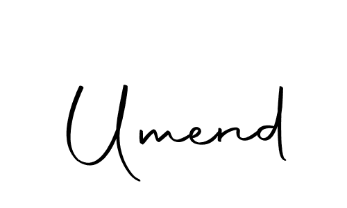 Create a beautiful signature design for name Umend. With this signature (Autography-DOLnW) fonts, you can make a handwritten signature for free. Umend signature style 10 images and pictures png