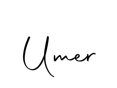 Design your own signature with our free online signature maker. With this signature software, you can create a handwritten (Autography-DOLnW) signature for name Umer. Umer signature style 10 images and pictures png