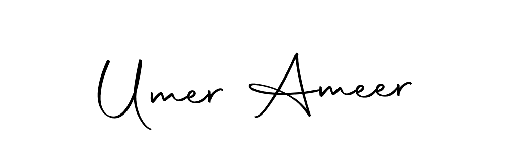 Umer Ameer stylish signature style. Best Handwritten Sign (Autography-DOLnW) for my name. Handwritten Signature Collection Ideas for my name Umer Ameer. Umer Ameer signature style 10 images and pictures png