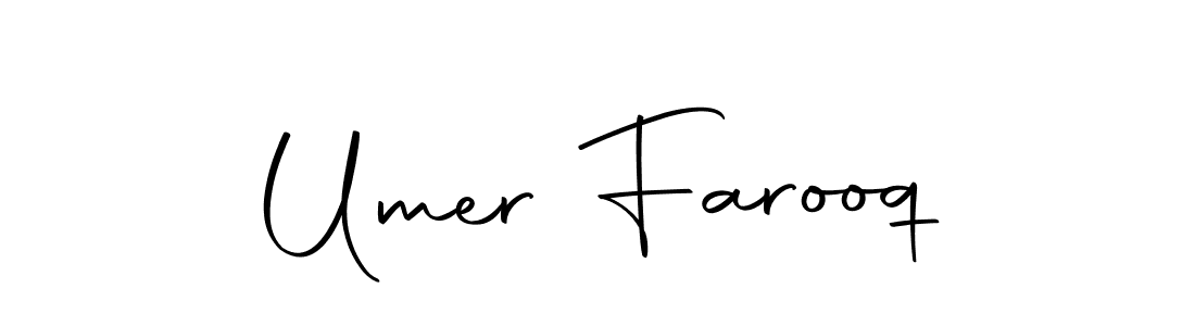 How to make Umer Farooq name signature. Use Autography-DOLnW style for creating short signs online. This is the latest handwritten sign. Umer Farooq signature style 10 images and pictures png