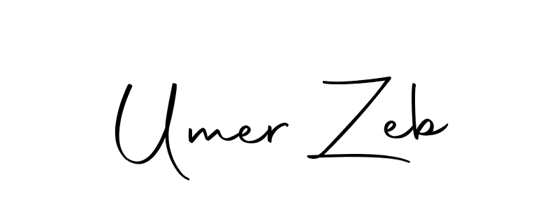 Also we have Umer Zeb name is the best signature style. Create professional handwritten signature collection using Autography-DOLnW autograph style. Umer Zeb signature style 10 images and pictures png