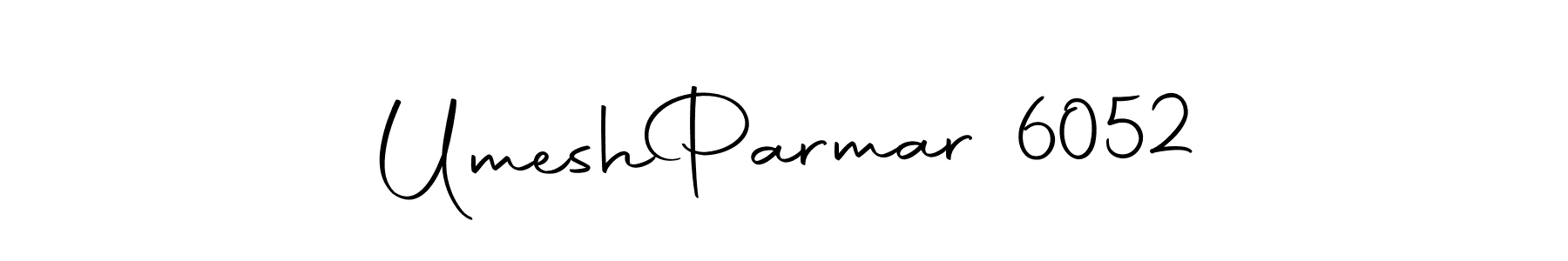 The best way (Autography-DOLnW) to make a short signature is to pick only two or three words in your name. The name Umesh  Parmar 6052 include a total of six letters. For converting this name. Umesh  Parmar 6052 signature style 10 images and pictures png