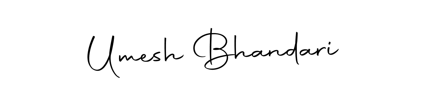 How to make Umesh Bhandari name signature. Use Autography-DOLnW style for creating short signs online. This is the latest handwritten sign. Umesh Bhandari signature style 10 images and pictures png