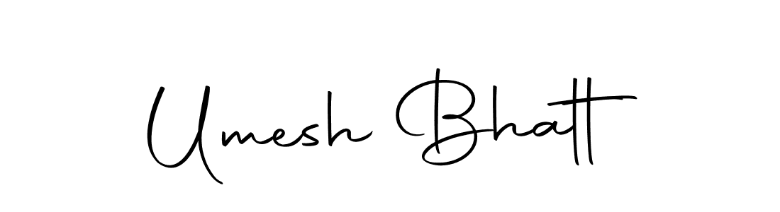 How to make Umesh Bhatt name signature. Use Autography-DOLnW style for creating short signs online. This is the latest handwritten sign. Umesh Bhatt signature style 10 images and pictures png