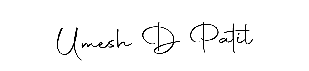 Create a beautiful signature design for name Umesh D Patil. With this signature (Autography-DOLnW) fonts, you can make a handwritten signature for free. Umesh D Patil signature style 10 images and pictures png