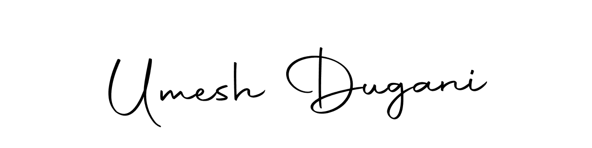 How to make Umesh Dugani name signature. Use Autography-DOLnW style for creating short signs online. This is the latest handwritten sign. Umesh Dugani signature style 10 images and pictures png
