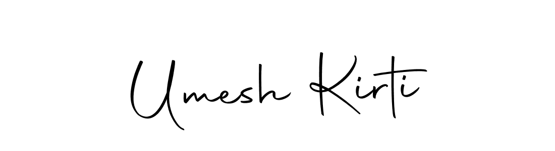 How to make Umesh Kirti name signature. Use Autography-DOLnW style for creating short signs online. This is the latest handwritten sign. Umesh Kirti signature style 10 images and pictures png