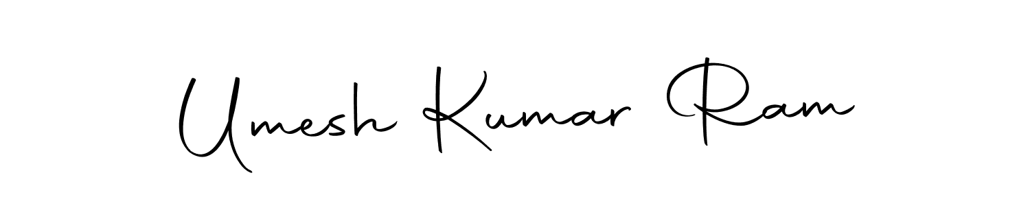 How to make Umesh Kumar Ram name signature. Use Autography-DOLnW style for creating short signs online. This is the latest handwritten sign. Umesh Kumar Ram signature style 10 images and pictures png