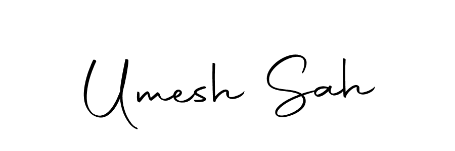 Design your own signature with our free online signature maker. With this signature software, you can create a handwritten (Autography-DOLnW) signature for name Umesh Sah. Umesh Sah signature style 10 images and pictures png