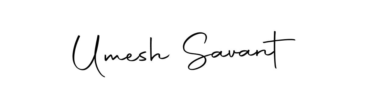 How to make Umesh Savant name signature. Use Autography-DOLnW style for creating short signs online. This is the latest handwritten sign. Umesh Savant signature style 10 images and pictures png