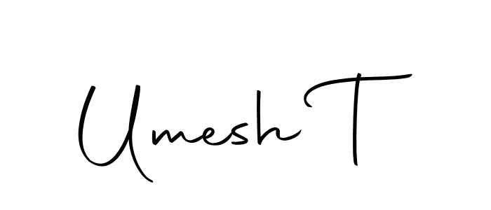 Design your own signature with our free online signature maker. With this signature software, you can create a handwritten (Autography-DOLnW) signature for name Umesh T. Umesh T signature style 10 images and pictures png