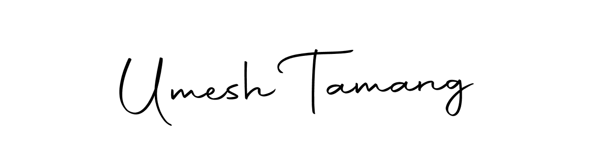 How to make Umesh Tamang name signature. Use Autography-DOLnW style for creating short signs online. This is the latest handwritten sign. Umesh Tamang signature style 10 images and pictures png