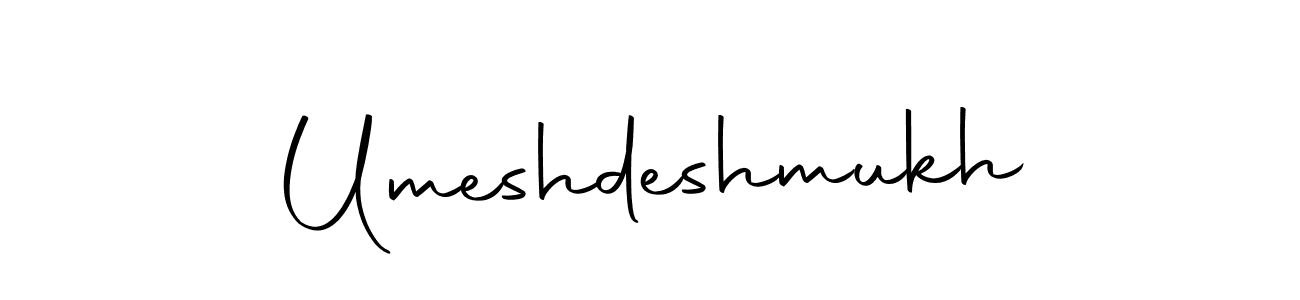 How to make Umeshdeshmukh name signature. Use Autography-DOLnW style for creating short signs online. This is the latest handwritten sign. Umeshdeshmukh signature style 10 images and pictures png