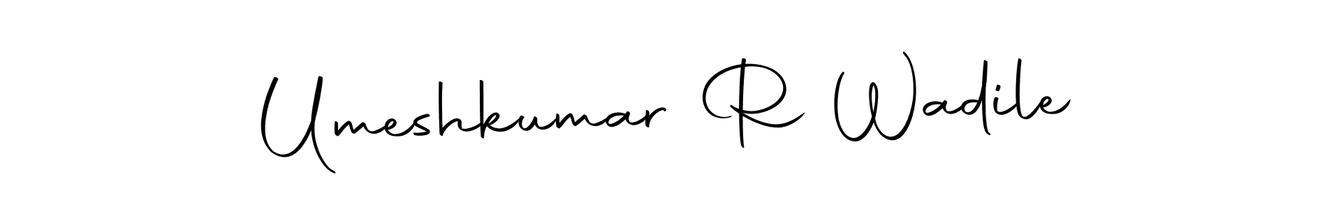 Autography-DOLnW is a professional signature style that is perfect for those who want to add a touch of class to their signature. It is also a great choice for those who want to make their signature more unique. Get Umeshkumar R Wadile name to fancy signature for free. Umeshkumar R Wadile signature style 10 images and pictures png